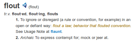 definition flout