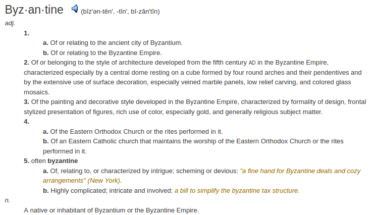    definition byzantine