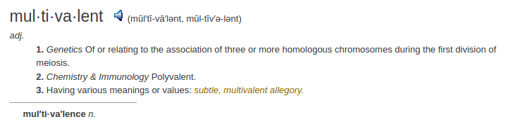 definition mutilvalent